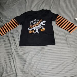 Black and Orange Halloween Long Sleeve Shirt